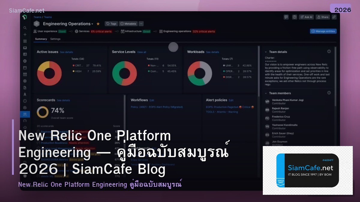 New Relic One Platform Engineering — คู่มือฉบับสมบูรณ์ 2026 | SiamCafe Blog