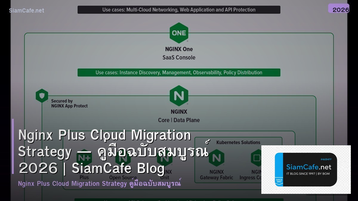 Nginx Plus Cloud Migration Strategy — คู่มือฉบับสมบูรณ์ 2026 | SiamCafe Blog