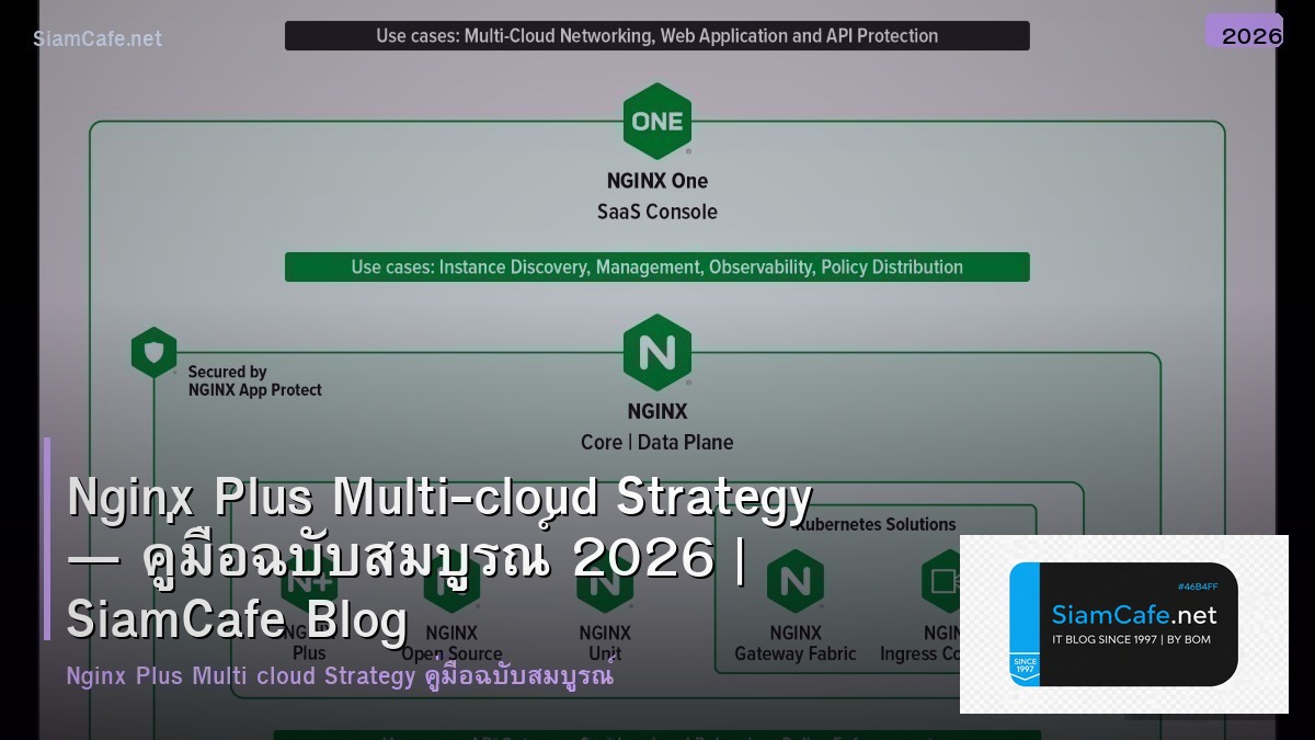 Nginx Plus Multi-cloud Strategy — คู่มือฉบับสมบูรณ์ 2026 | SiamCafe Blog