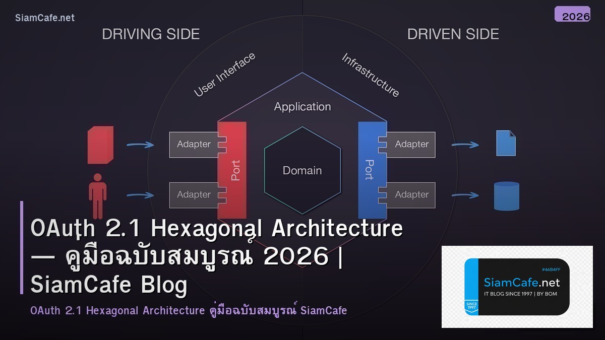 OAuth 2.1 Hexagonal Architecture — คู่มือฉบับสมบูรณ์ 2026 | SiamCafe Blog