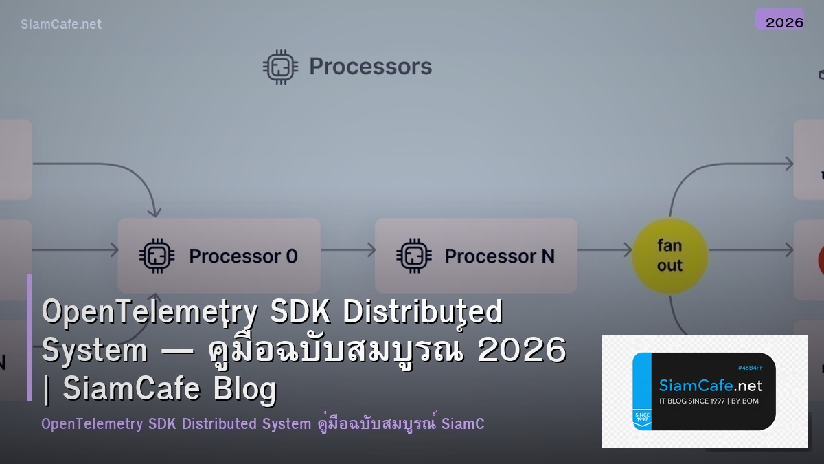 OpenTelemetry SDK Distributed System — คู่มือฉบับสมบูรณ์ 2026 | SiamCafe Blog