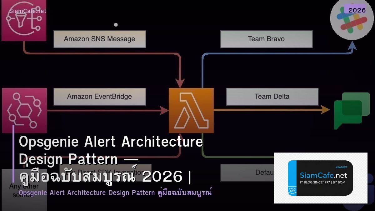 Opsgenie Alert Architecture Design Pattern — คู่มือฉบับสมบูรณ์ 2026 | SiamCafe Blog