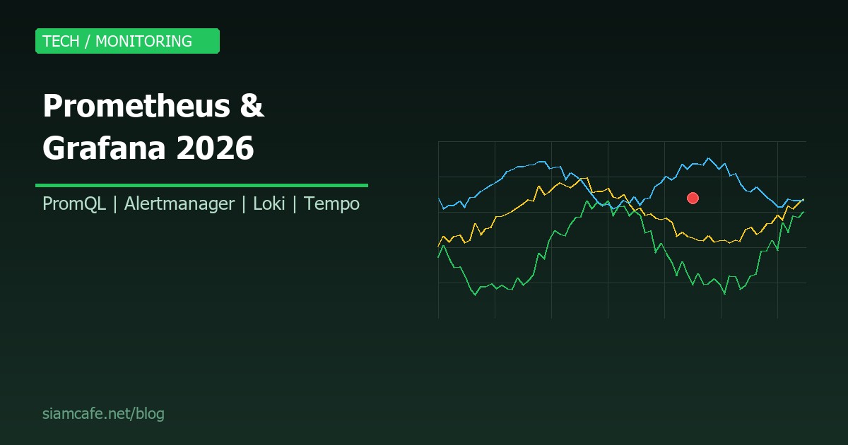 Prometheus และ Grafana คืออะไร? สอนสร้าง Monitoring Stack สำหรับ Infrastructure และ Application 2026