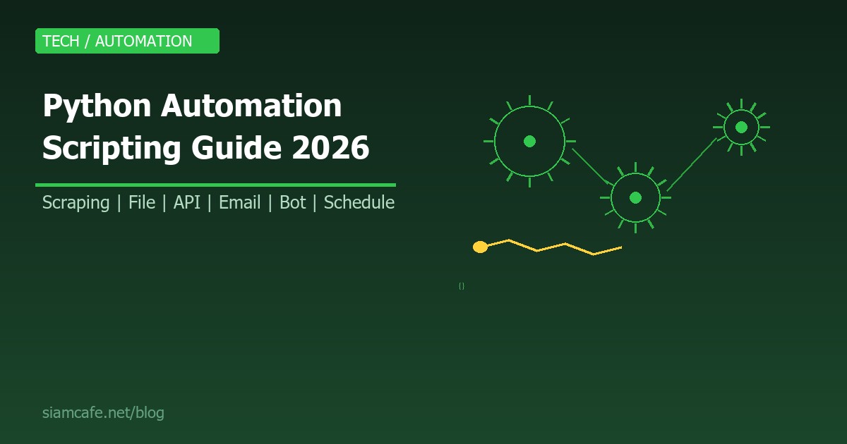 Python Automation คืออะไร? สอนเขียน Script อัตโนมัติ Web Scraping, File, API 2026