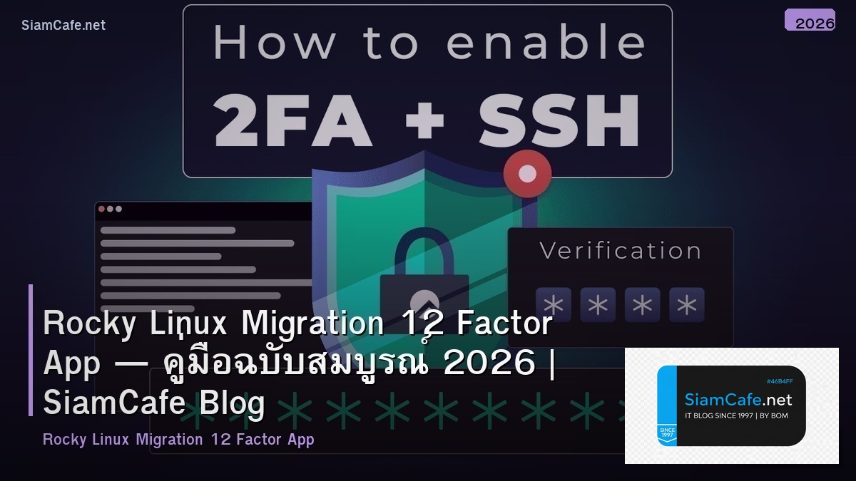 Rocky Linux Migration 12 Factor App — คู่มือฉบับสมบูรณ์ 2026 | SiamCafe Blog