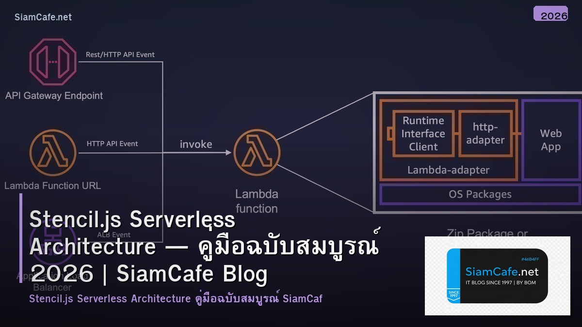 Stencil.js Serverless Architecture — คู่มือฉบับสมบูรณ์ 2026 | SiamCafe Blog