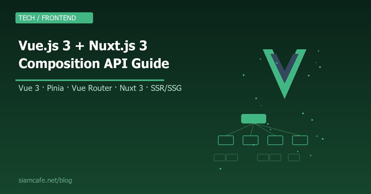 Vue.js และ Nuxt.js คืออะไร? สอนสร้าง Web App สมัยใหม่ด้วย Vue 3 + Composition API 2026