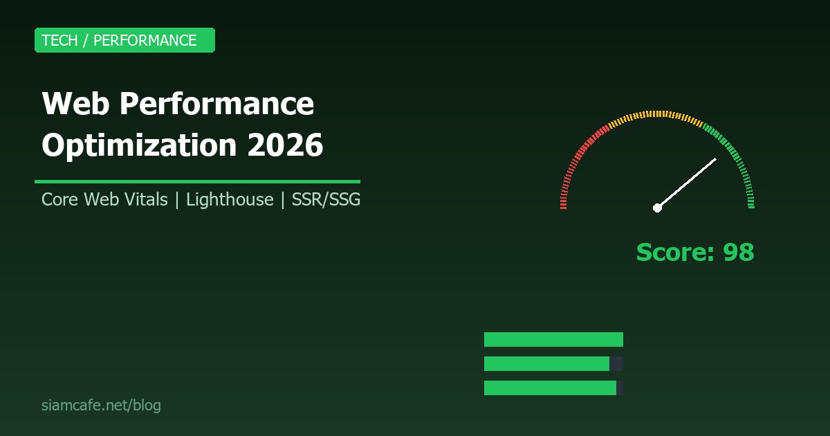 Web Performance Optimization คืออะไร? สอนทำเว็บเร็วขึ้น Core Web Vitals สำหรับ Developer 2026