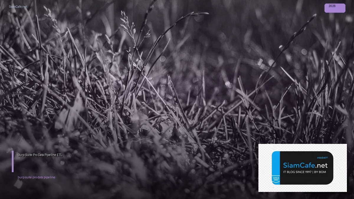 Burp Suite Pro Data Pipeline ETL — คู่มือฉบับสมบูรณ์ 2026 | SiamCafe Blog