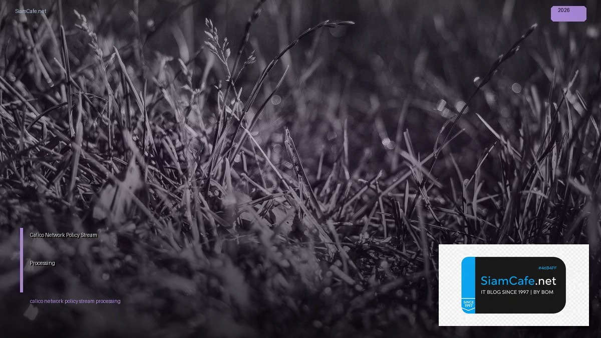 Calico Network Policy Stream Processing — คู่มือฉบับสมบูรณ์ 2026 | SiamCafe Blog