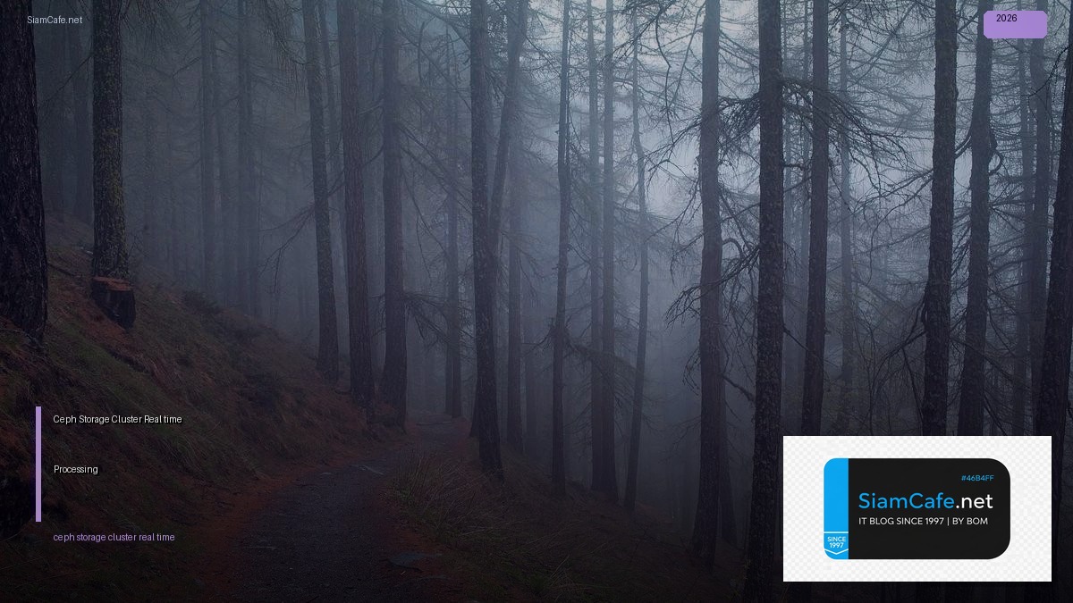 Ceph Storage Cluster Real-time Processing — คู่มือฉบับสมบูรณ์ 2026 | SiamCafe Blog