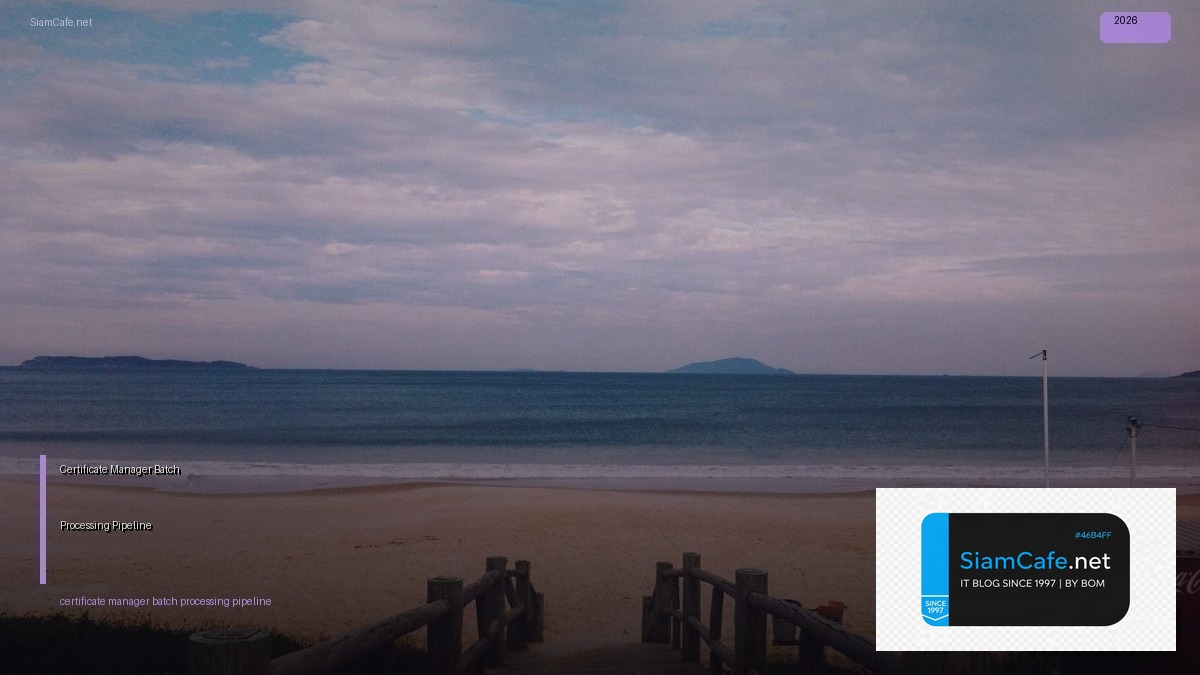 Certificate Manager Batch Processing Pipeline | SiamCafe Blog