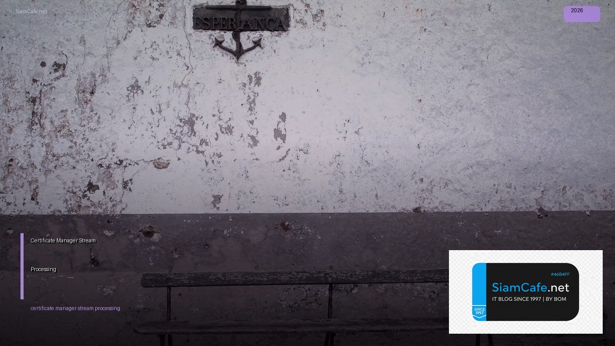 Certificate Manager Stream Processing | SiamCafe Blog