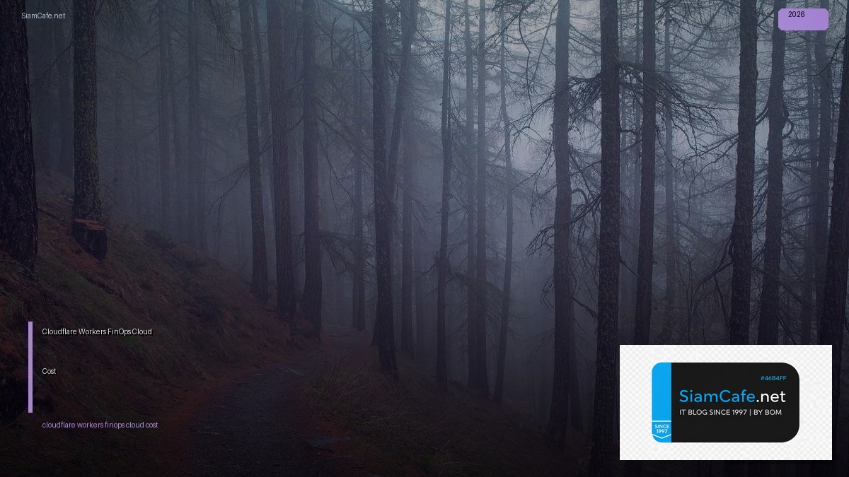 Cloudflare Workers FinOps Cloud Cost — คู่มือฉบับสมบูรณ์ 2026 | SiamCafe Blog