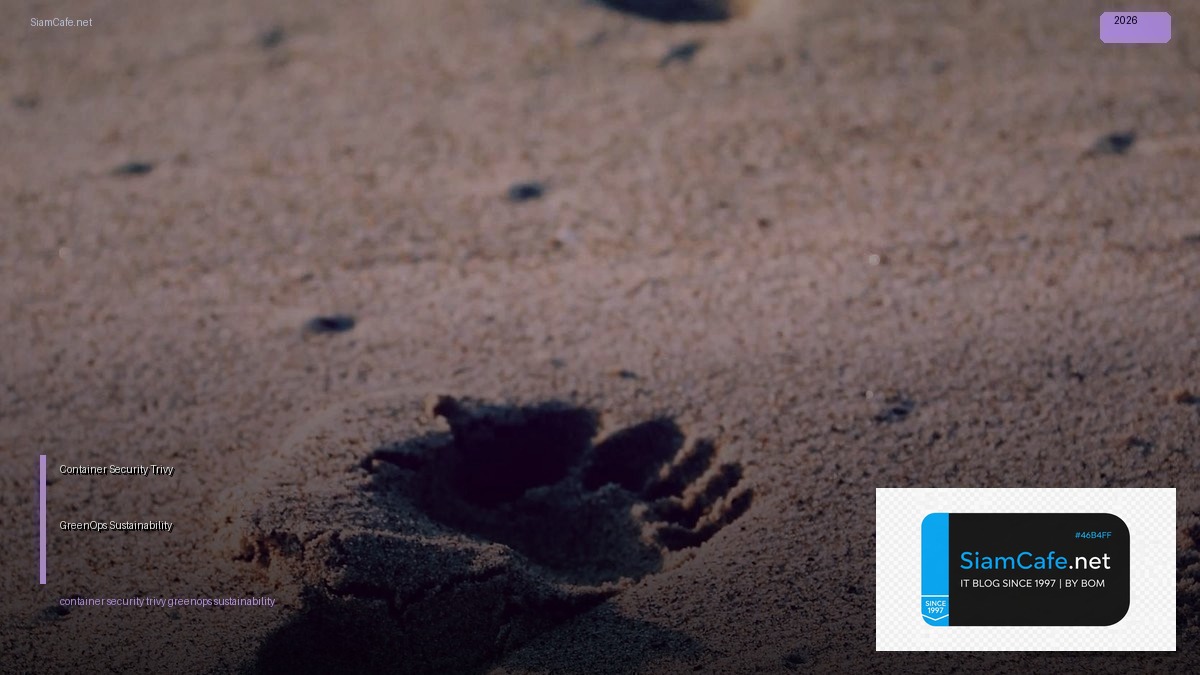Container Security Trivy GreenOps Sustainability — คู่มือฉบับสมบูรณ์ 2026 | SiamCafe Blog