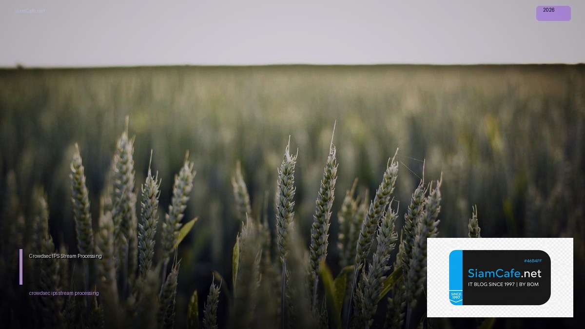 Crowdsec IPS Stream Processing — คู่มือฉบับสมบูรณ์ 2026 | SiamCafe Blog