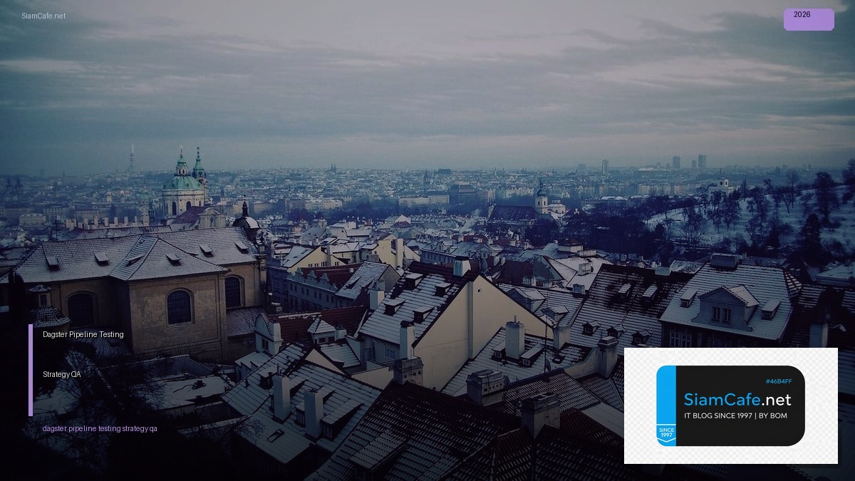 Dagster Pipeline Testing Strategy QA — คู่มือฉบับสมบูรณ์ 2026 | SiamCafe Blog