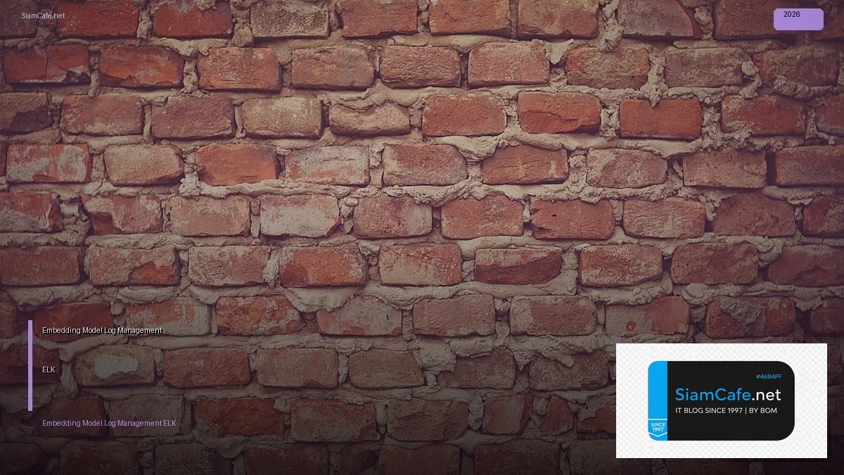 Embedding Model Log Management ELK | SiamCafe Blog