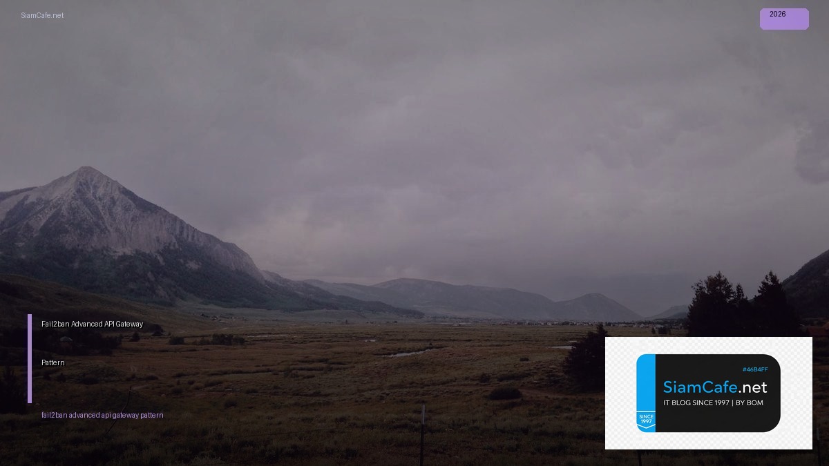 Fail2ban Advanced API Gateway Pattern — คู่มือฉบับสมบูรณ์ 2026 | SiamCafe Blog