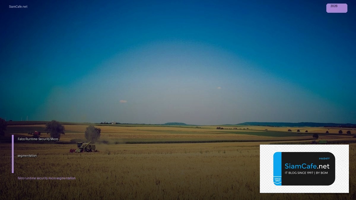 Falco Runtime Security Micro-segmentation — คู่มือฉบับสมบูรณ์ 2026 | SiamCafe Blog