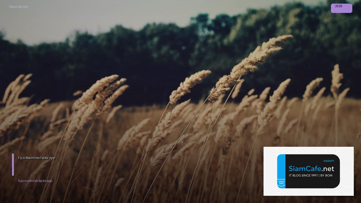 Fly.io Machines 12 Factor App | SiamCafe Blog