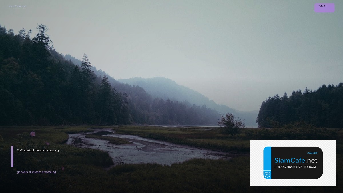 Go Cobra CLI Stream Processing — คู่มือฉบับสมบูรณ์ 2026 | SiamCafe Blog