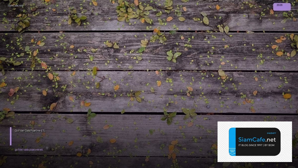 Go Fiber Data Pipeline ETL — คู่มือฉบับสมบูรณ์ 2026 | SiamCafe Blog