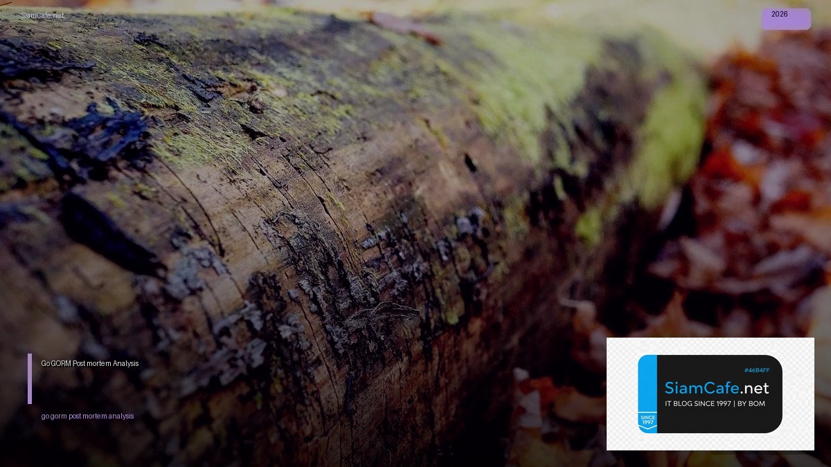 Go GORM Post-mortem Analysis — คู่มือฉบับสมบูรณ์ 2026 | SiamCafe Blog