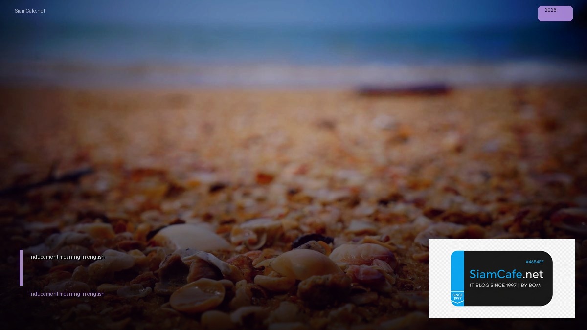 inducement meaning in english | SiamCafe Blog
