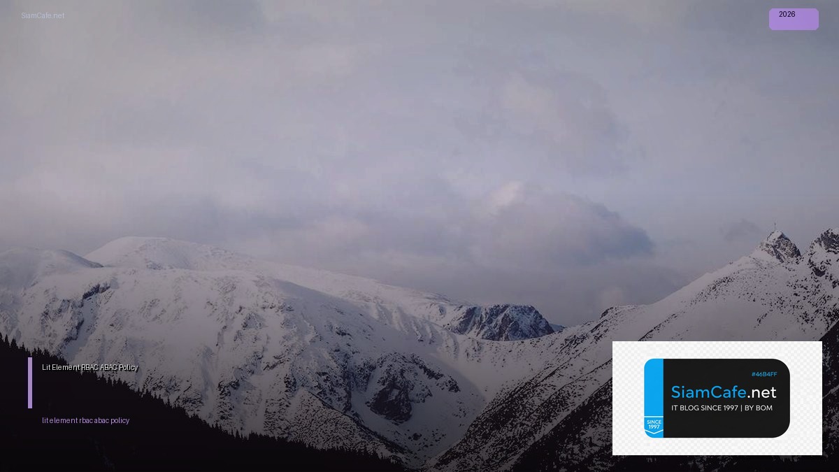 Lit Element RBAC ABAC Policy | SiamCafe Blog