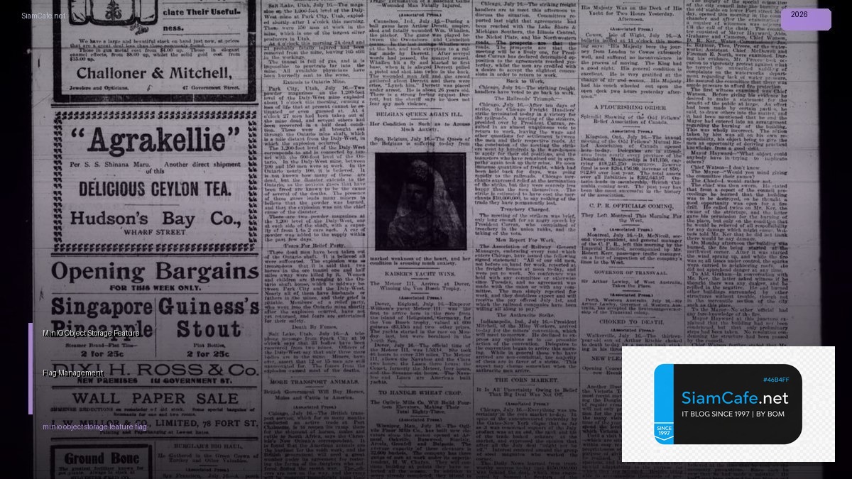 MinIO Object Storage Feature Flag Management — คู่มือฉบับสมบูรณ์ 2026 | SiamCafe Blog