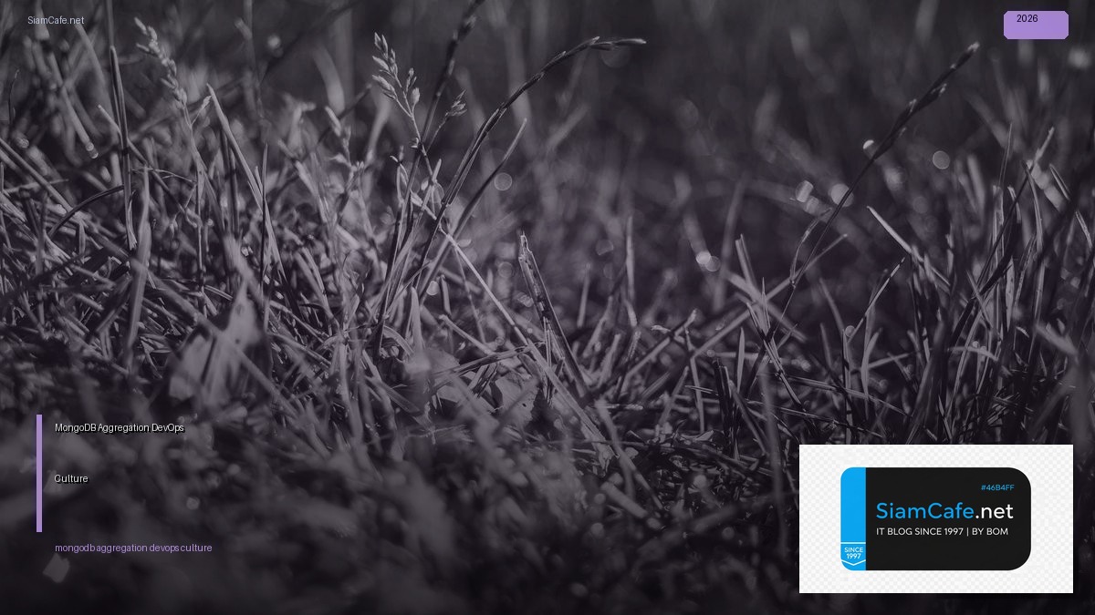 MongoDB Aggregation DevOps Culture — คู่มือฉบับสมบูรณ์ 2026 | SiamCafe Blog