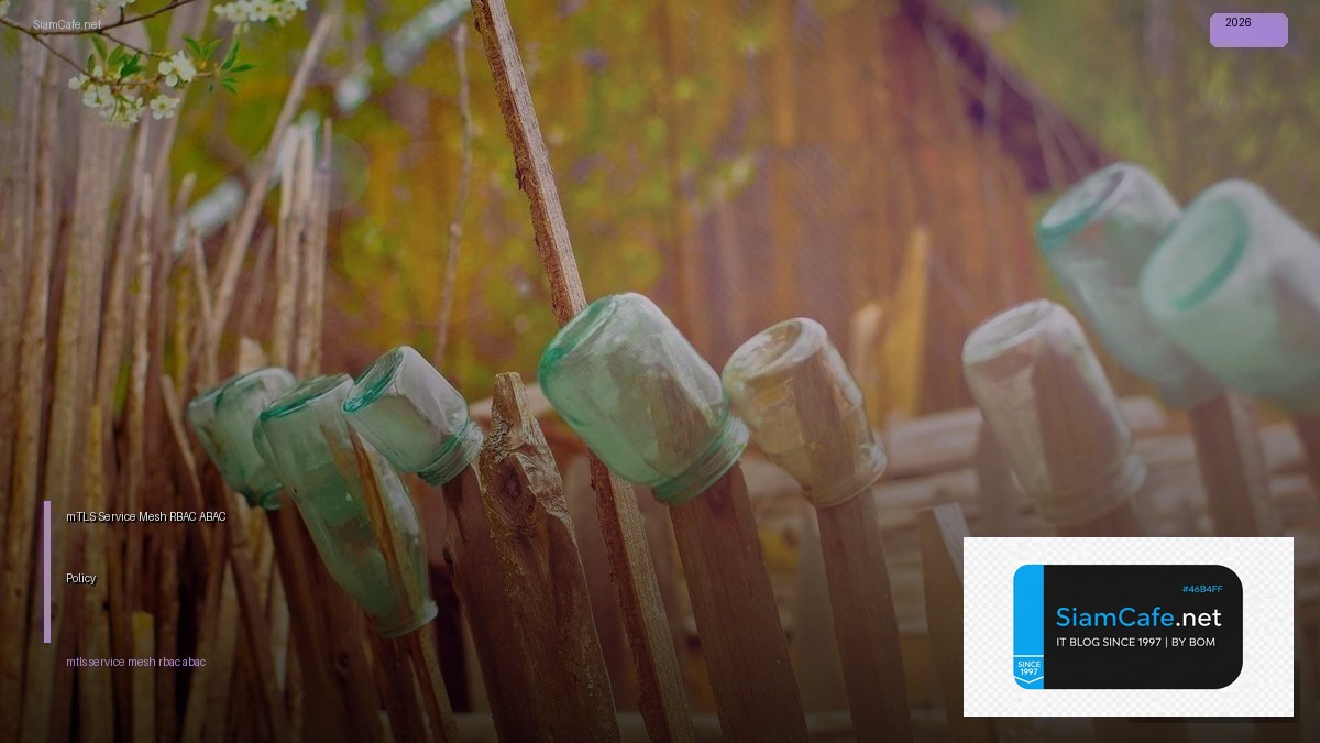mTLS Service Mesh RBAC ABAC Policy — คู่มือฉบับสมบูรณ์ 2026 | SiamCafe Blog