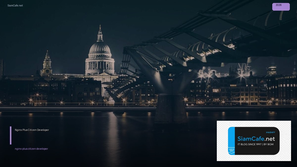Nginx Plus Citizen Developer — คู่มือฉบับสมบูรณ์ 2026 | SiamCafe Blog