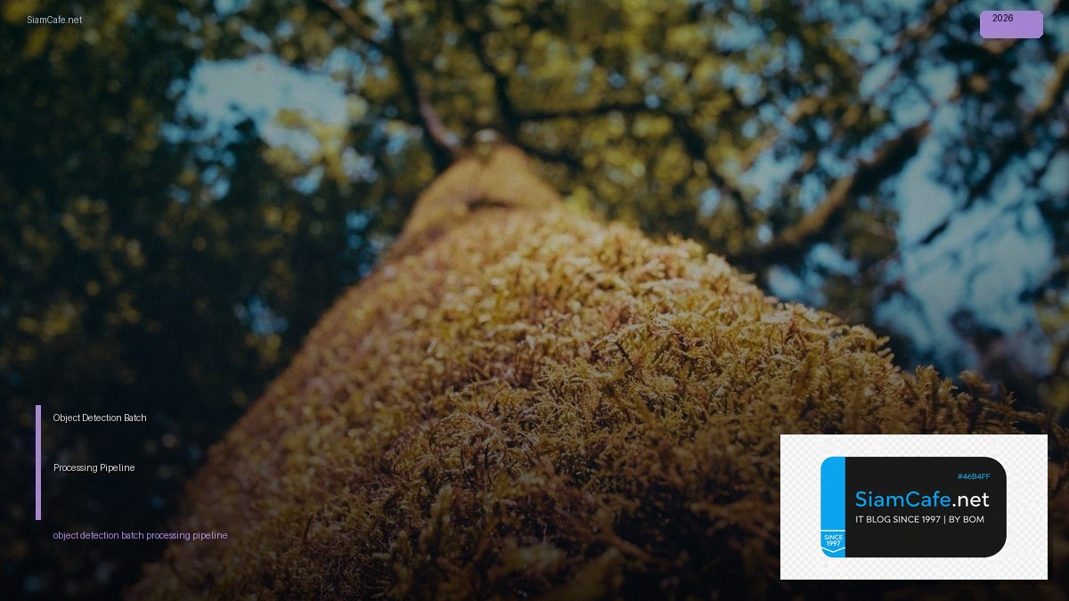 Object Detection Batch Processing Pipeline — คู่มือฉบับสมบูรณ์ 2026 | SiamCafe Blog