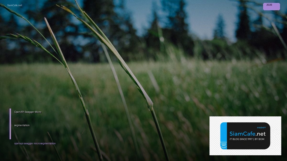 OpenAPI Swagger Micro-segmentation — คู่มือฉบับสมบูรณ์ 2026 | SiamCafe Blog