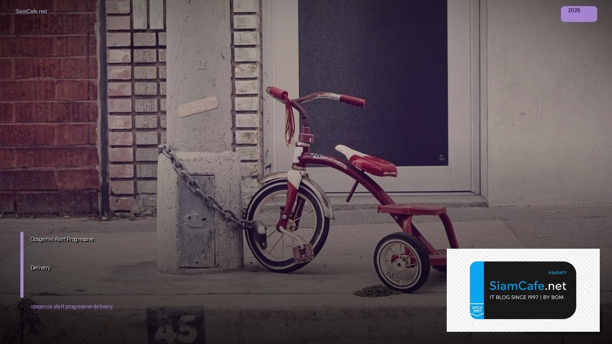 Opsgenie Alert Progressive Delivery | SiamCafe Blog