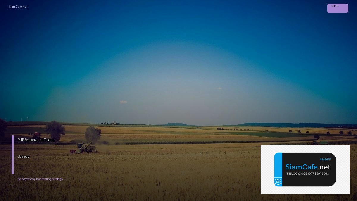 PHP Symfony Load Testing Strategy — คู่มือฉบับสมบูรณ์ 2026 | SiamCafe Blog