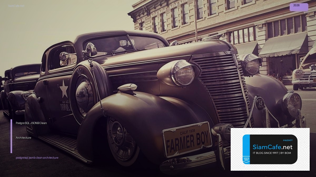 PostgreSQL JSONB Clean Architecture — คู่มือฉบับสมบูรณ์ 2026 | SiamCafe Blog