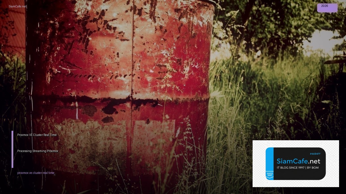 Proxmox VE Cluster Real Time Processing — สร้างระบบ Streaming บน Proxmox | SiamCafe Blog