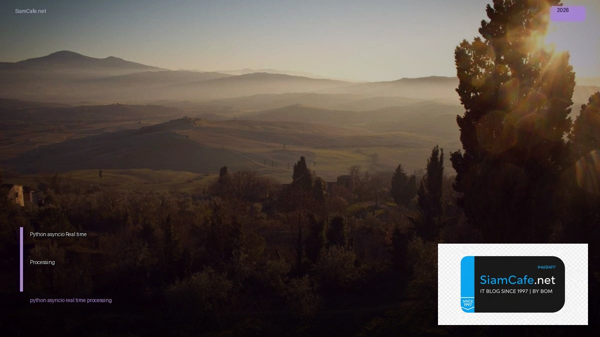 Python asyncio Real-time Processing — คู่มือฉบับสมบูรณ์ 2026 | SiamCafe Blog