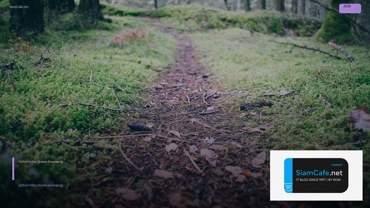 Python httpx Stream Processing — คู่มือฉบับสมบูรณ์ 2026 | SiamCafe Blog