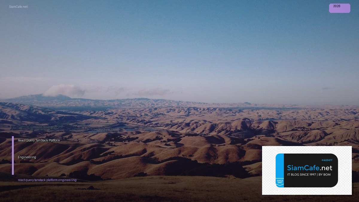 React Query TanStack Platform Engineering — คู่มือฉบับสมบูรณ์ 2026 | SiamCafe Blog