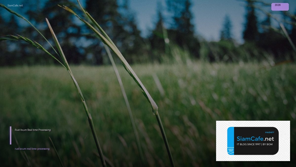 Rust Axum Real-time Processing — คู่มือฉบับสมบูรณ์ 2026 | SiamCafe Blog