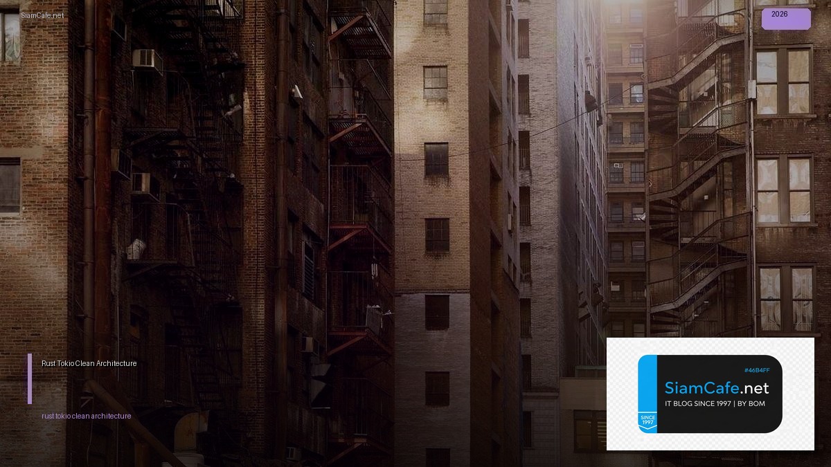 Rust Tokio Clean Architecture — คู่มือฉบับสมบูรณ์ 2026 | SiamCafe Blog