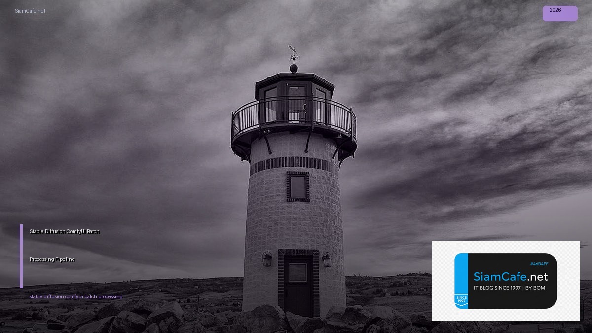 Stable Diffusion ComfyUI Batch Processing Pipeline — คู่มือฉบับสมบูรณ์ 2026 | SiamCafe Blog
