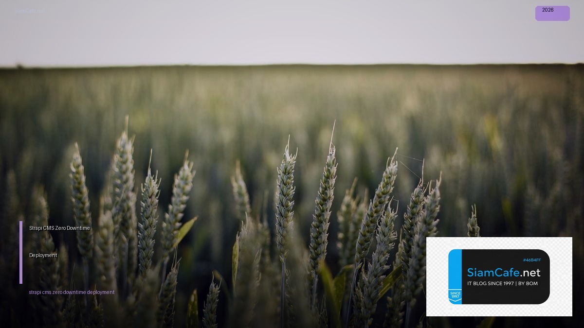 Strapi CMS Zero Downtime Deployment — คู่มือฉบับสมบูรณ์ 2026 | SiamCafe Blog