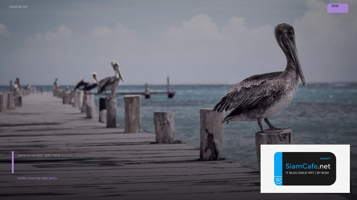 Svelte 5 Runes RBAC ABAC Policy — คู่มือฉบับสมบูรณ์ 2026 | SiamCafe Blog