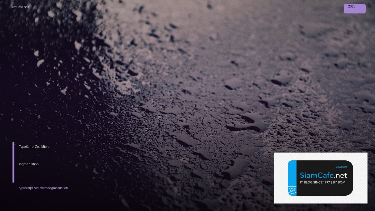 TypeScript Zod Micro-segmentation — คู่มือฉบับสมบูรณ์ 2026 | SiamCafe Blog