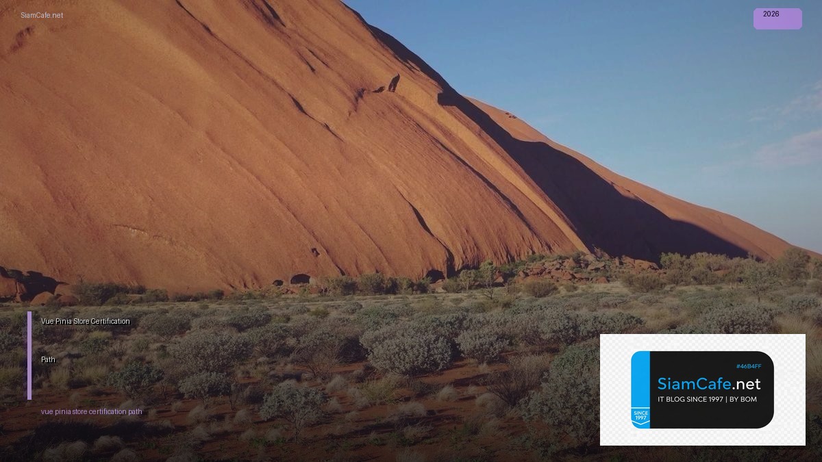 Vue Pinia Store Certification Path — คู่มือฉบับสมบูรณ์ 2026 | SiamCafe Blog